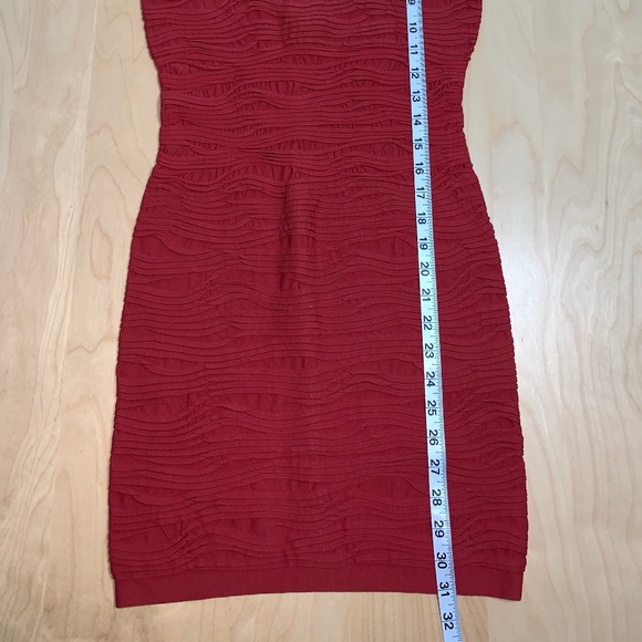 Stretchy Orange Red Summer Dress w/ Design, S/M - Picture 7 of 8